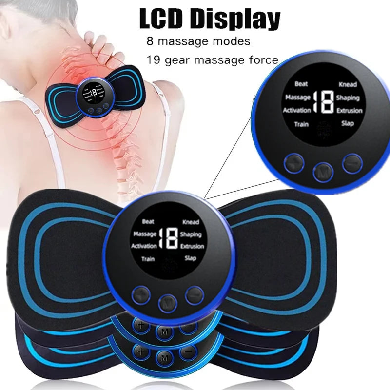 Intelligent Mini Electric Neck Massager Charging Portable Shoulder and Neck Neck Massage Patch with Multiple Adjustable Levels