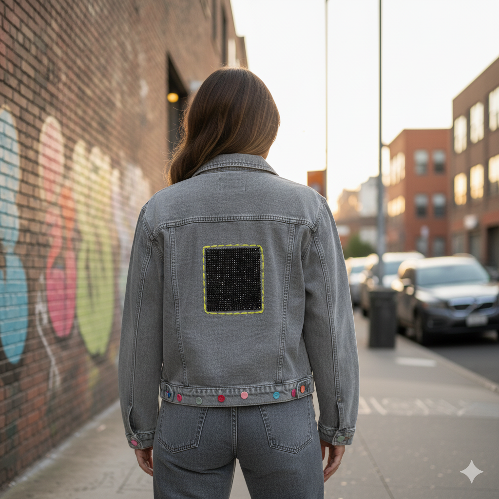 Grey Star Patch Denim Jacket