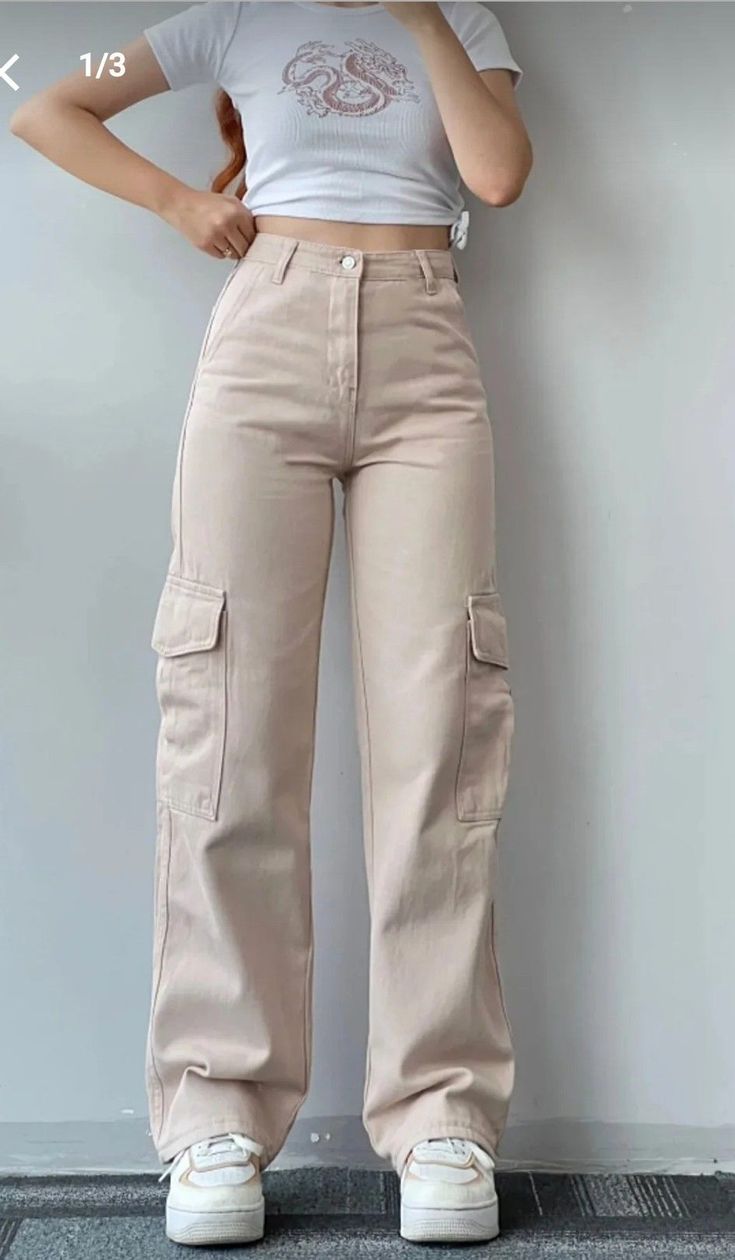 ZARA Unisex Skin Cargo Jeans