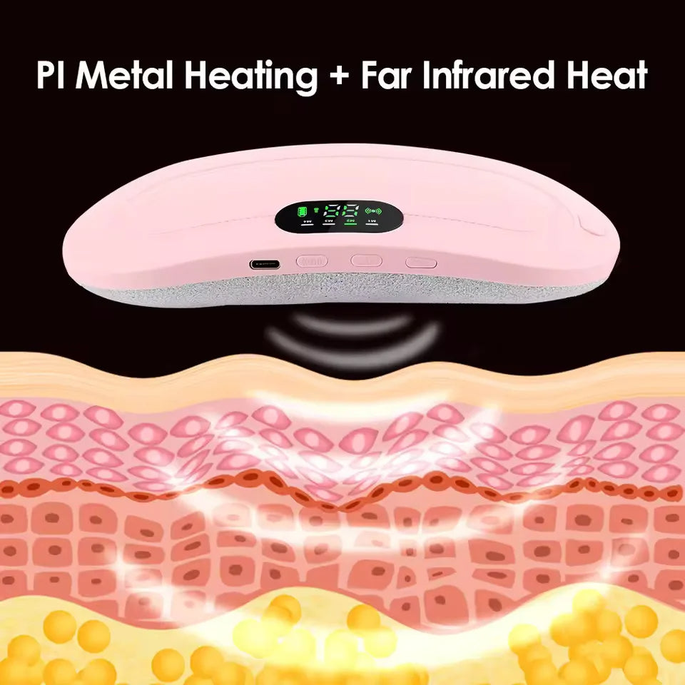 Period Cramp Massager Menstrual Heating Pad Dysmenorrhea Relieving Belt