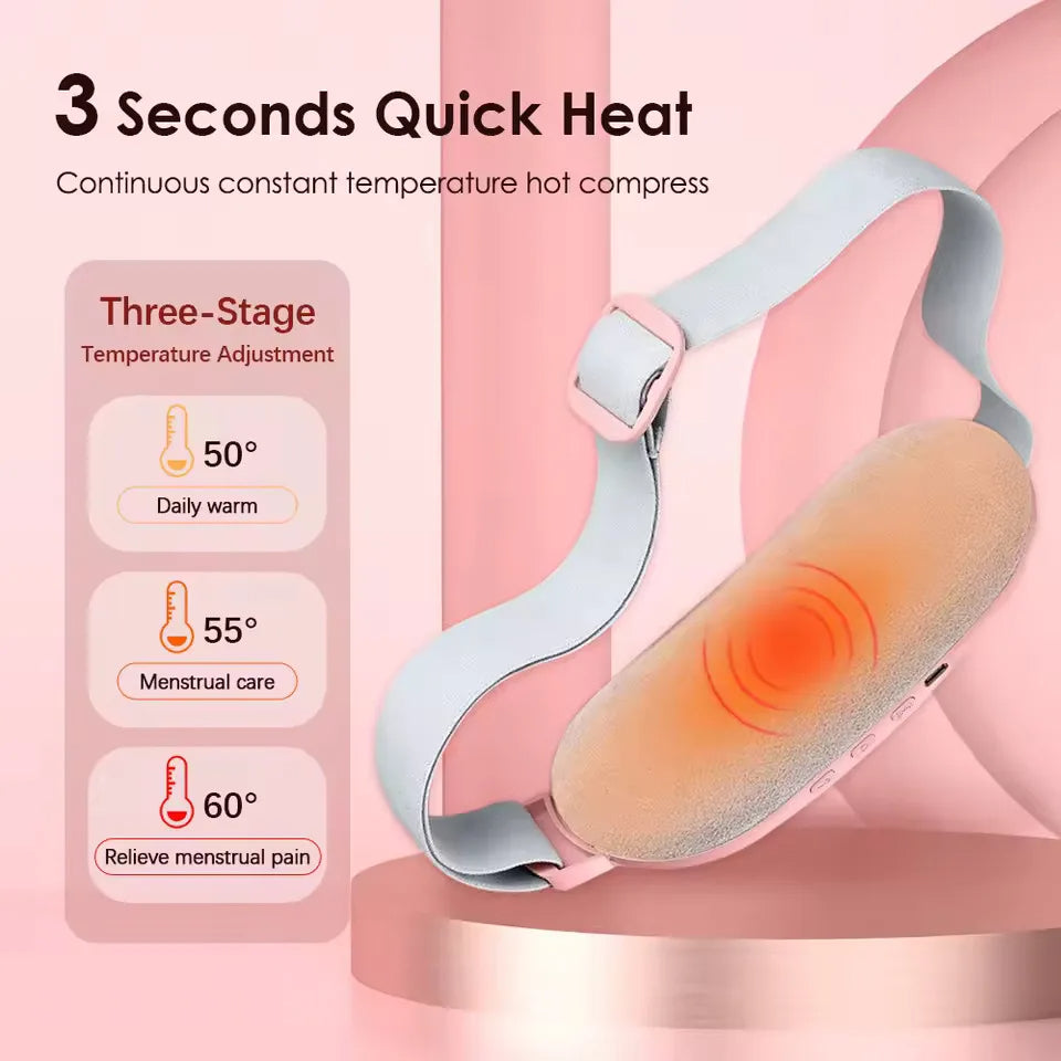Period Cramp Massager Menstrual Heating Pad Dysmenorrhea Relieving Belt
